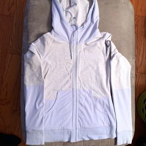 Lululemon Periwinle Gray Two Tone Full Zip Hoodie